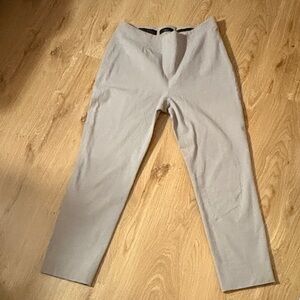 Peserico Sign  Beige Cotton Twill Flat Front Straight Dress Pants